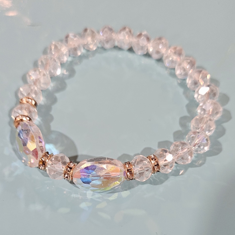 Nordstrom Sparkly Iridescent Crystal Beaded Bracelet NWOT